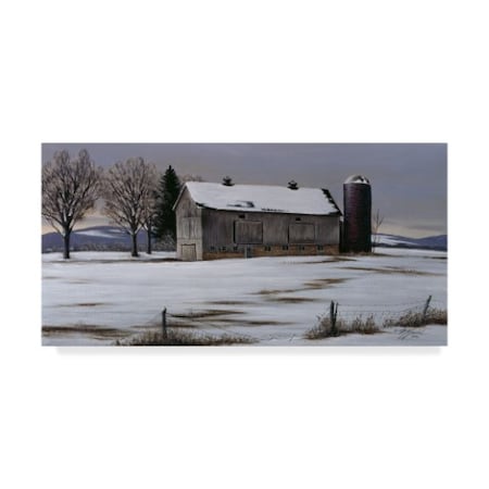 Wilhelm Goebel 'Winter Barn' Canvas Art,12x24